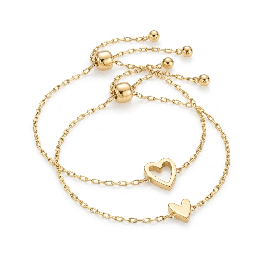 Heart Charm Matching Bracelet