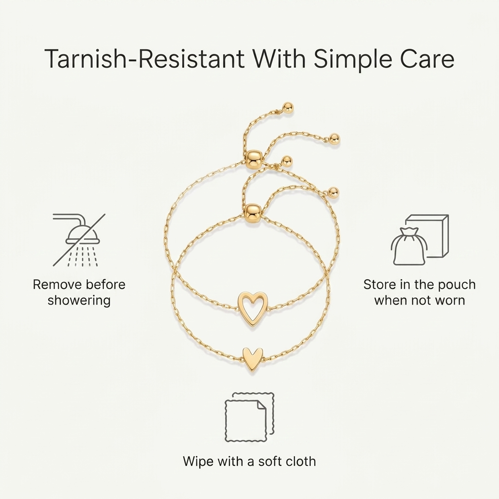Heart Charm Matching Bracelet